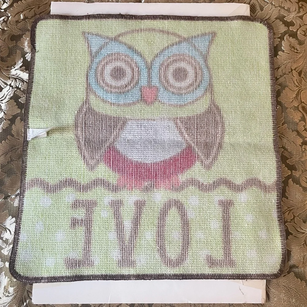 Kitchen Rug and towel set with Cute Owl Images, Color: ultra Green - Picture 2 of 5